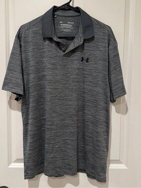 Under Armour Dark Gray Heathered Performance Polo
